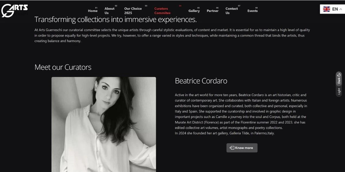 Pagine interattive con menu moderno